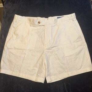 Biltmore Linen Blend Shorts Mens 40 Beige Flat Front Summer Lightweight Casual
